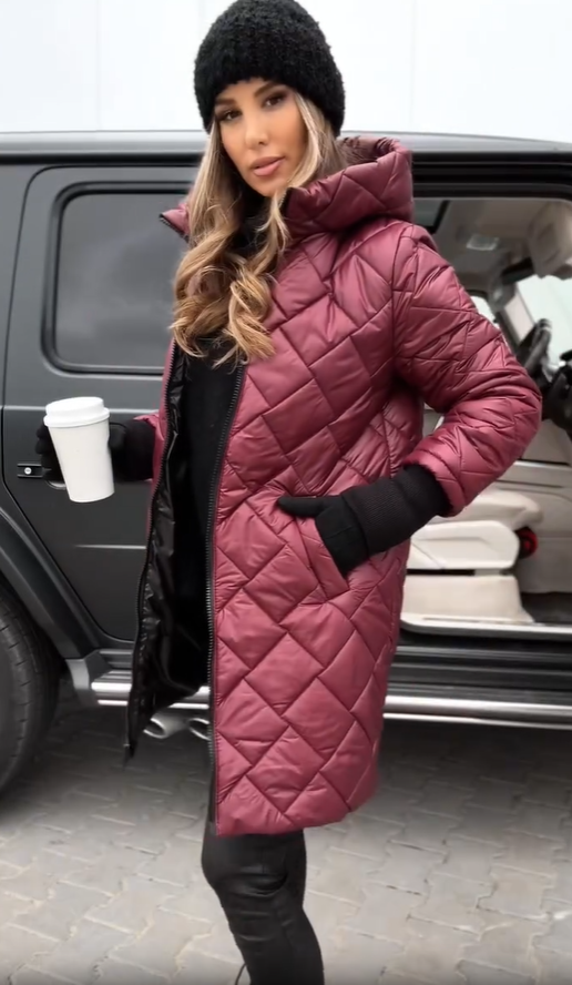 Lorinda | Elegant Quilted Puffer Jacket with Hood