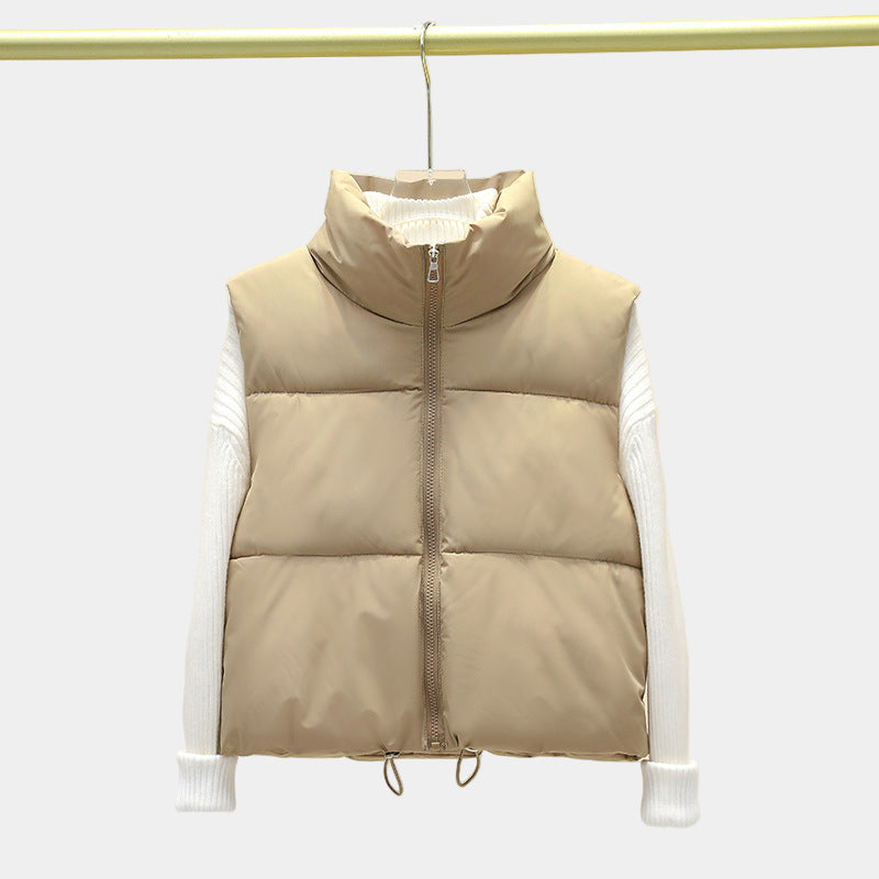 ZARA™ - Casual Stand Collar Cropped Zip Coat for Cold Weather