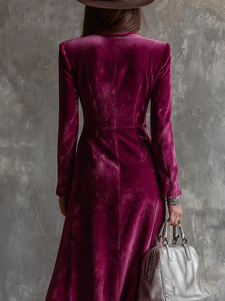 Isabel | Velvet Maxi Blazer Dress