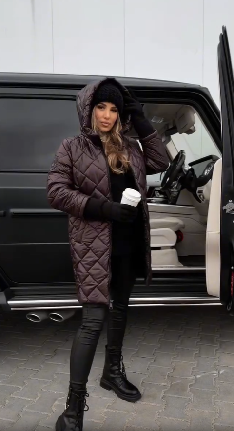 Lorinda | Elegant Quilted Puffer Jacket with Hood